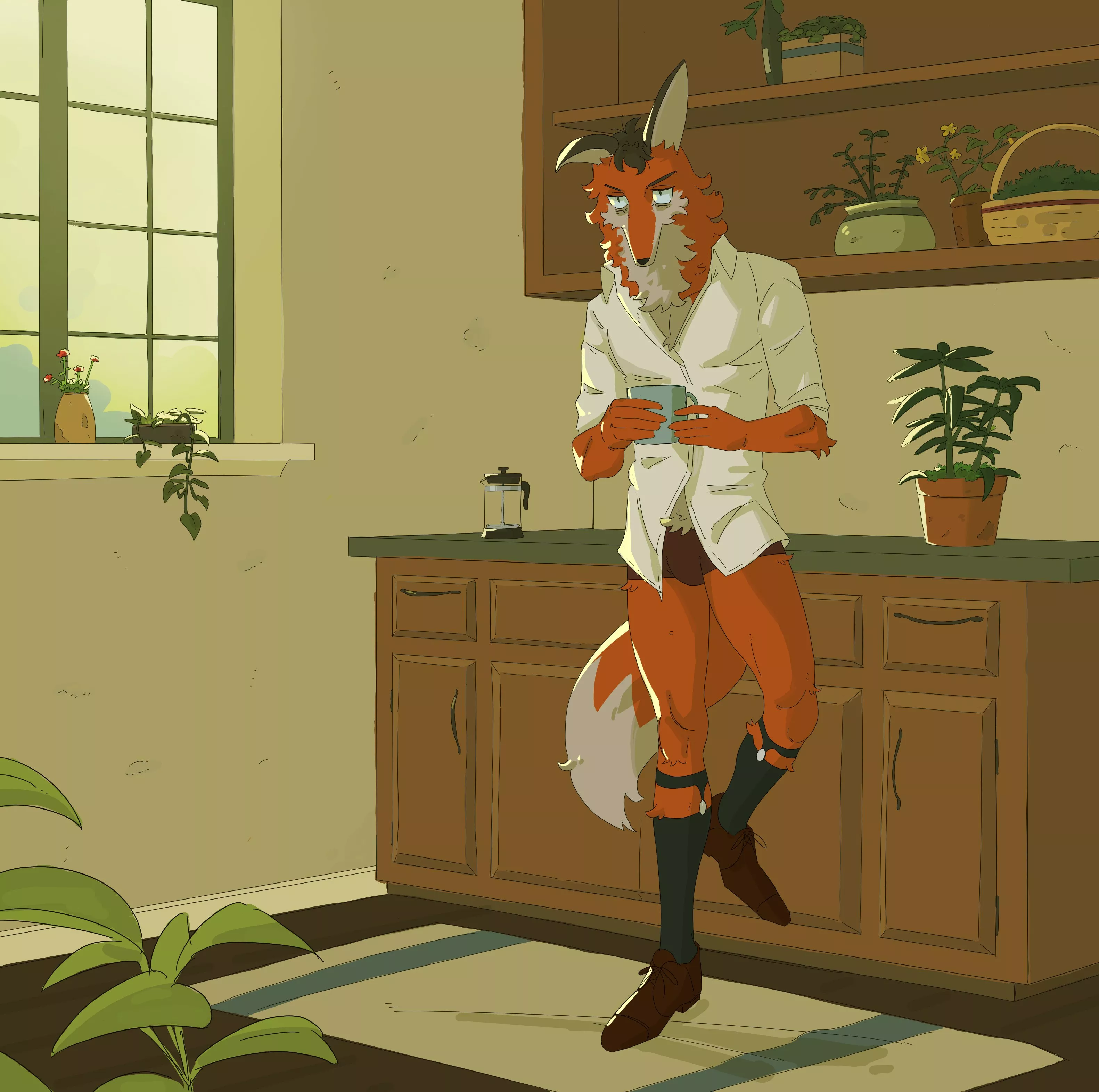 i doodled a tired business fox guy, what should his job be?