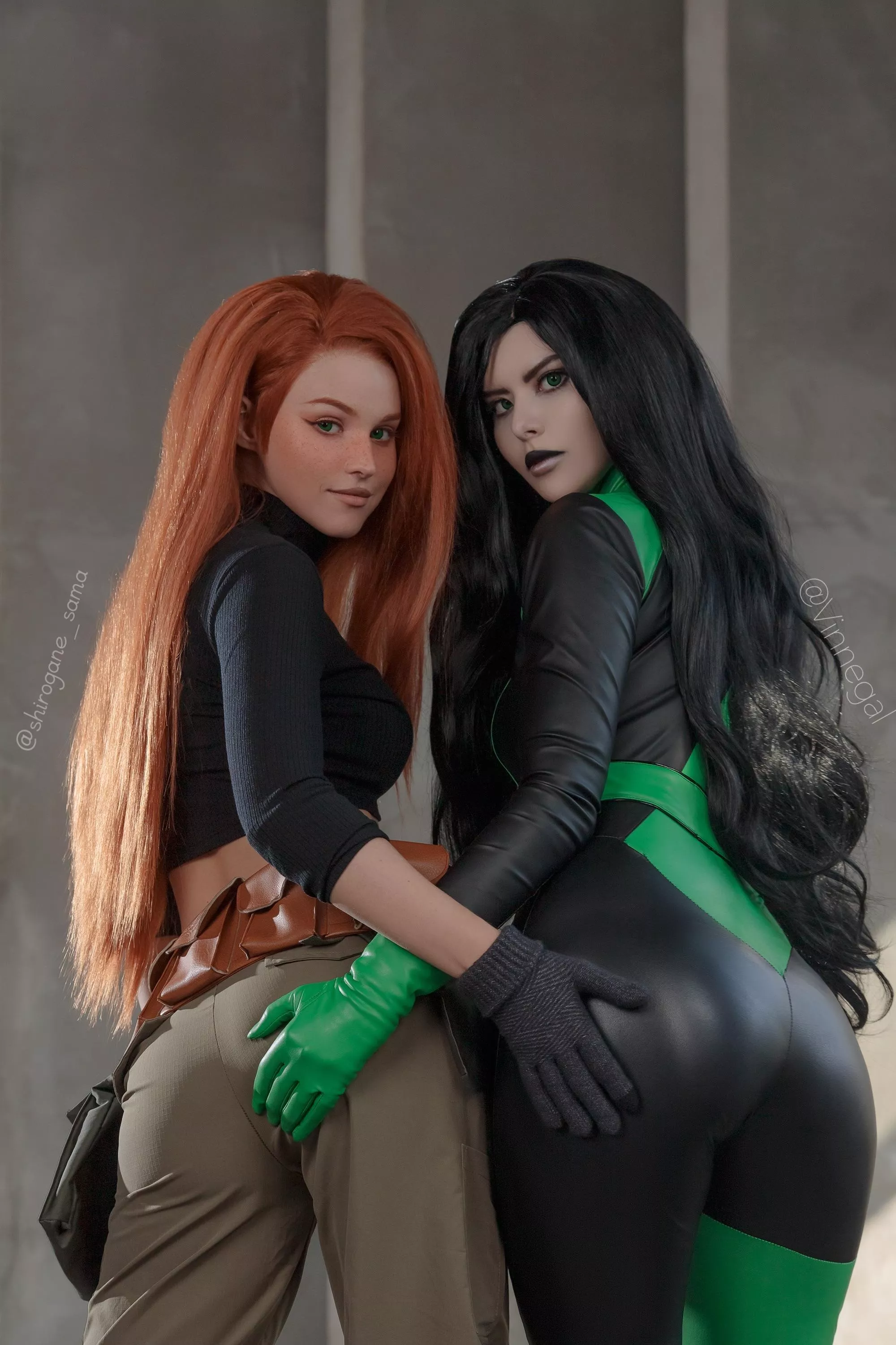 Kim Possible and Shego cosplay by Shirogane-sama and Vinnegal