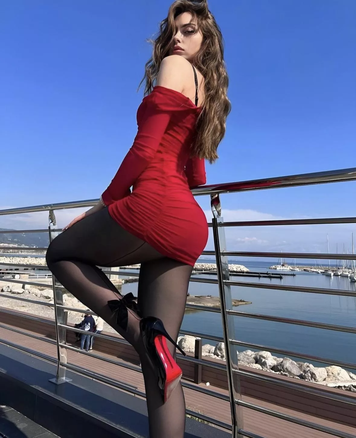 Lady in red