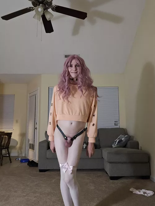 Locked up like a good sissy <3