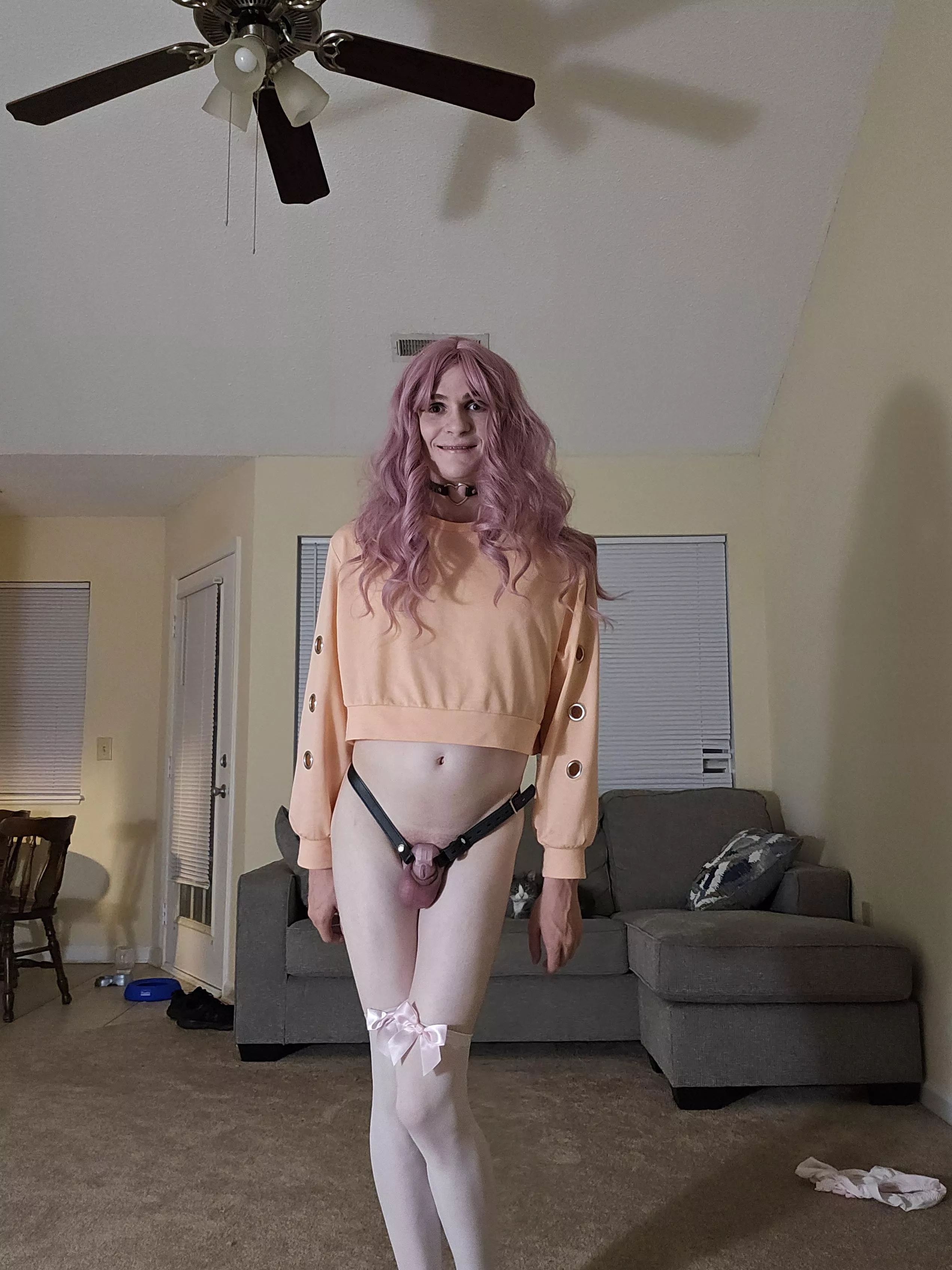 Locked up like a good sissy <3