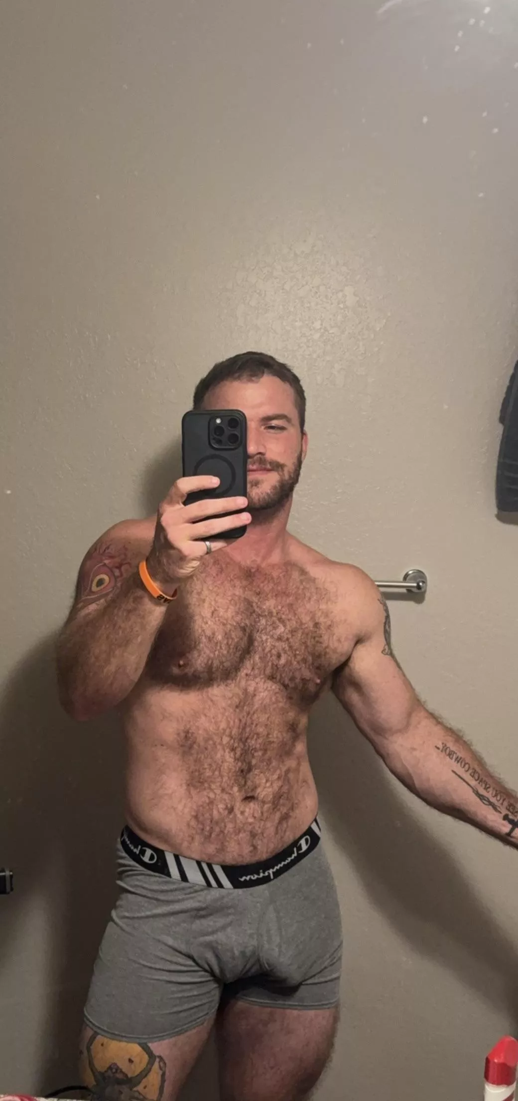 Love how my dick hugs the side of my leg