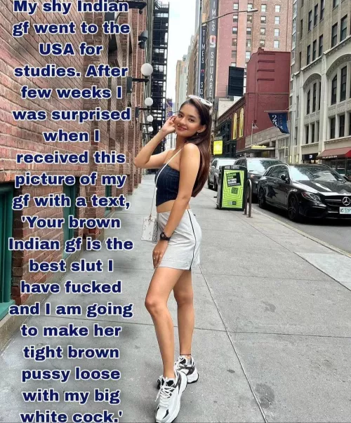 My brown Indian gf now gets banged by bwc everyday while video calling me to show me how bigger and better her white bull is. Actress - Anushka Sen.