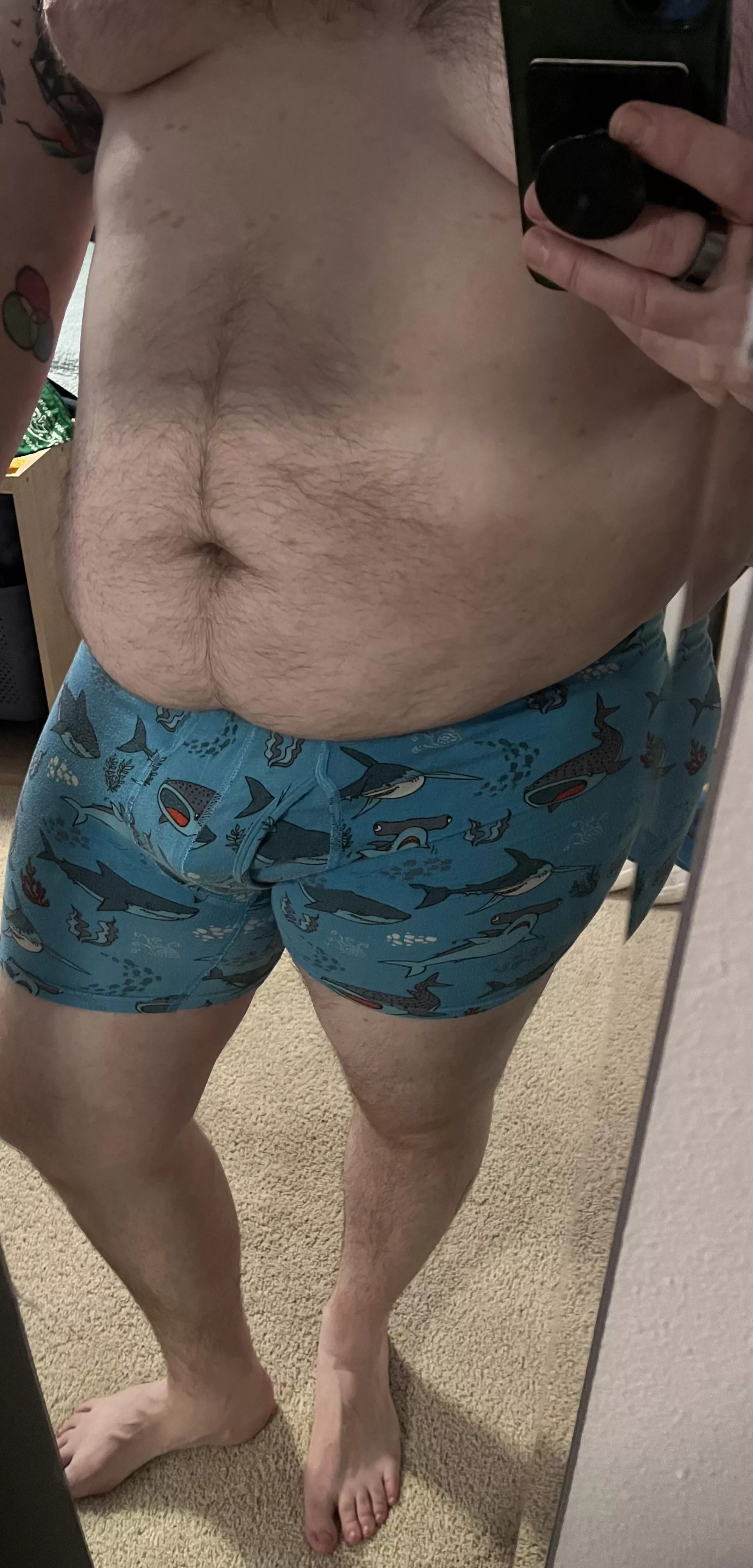 *theme from Jaws plays