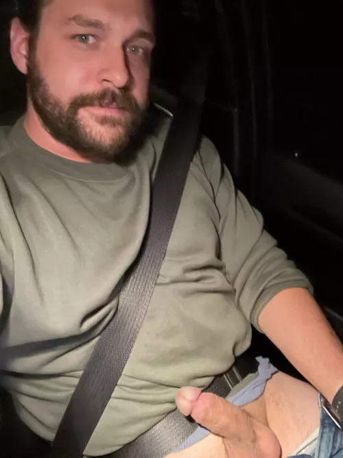 Best way to road trip. Pants down, cock out [35]