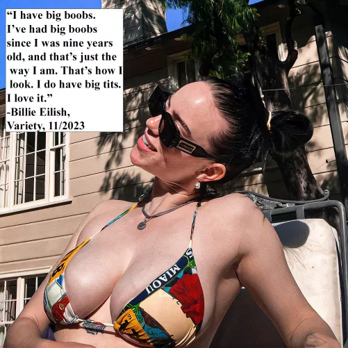 Billie Eilish loves her big tits