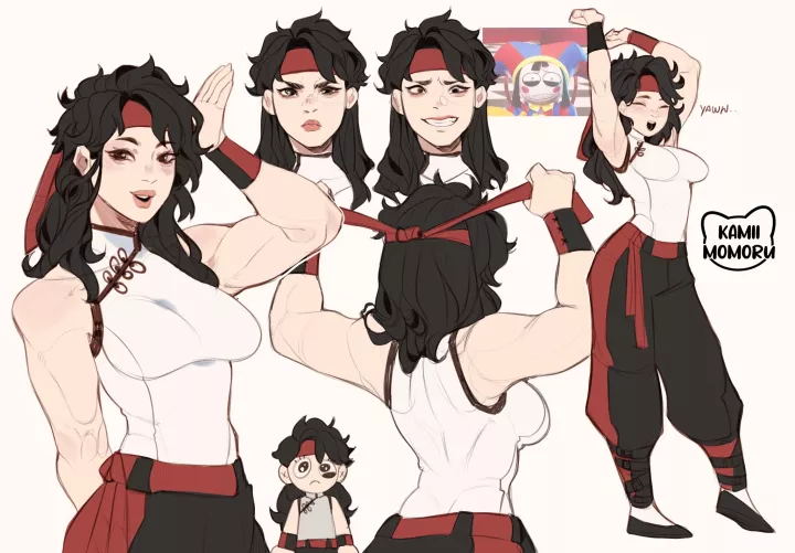 Female Liu Kang [@kamii_momoru]