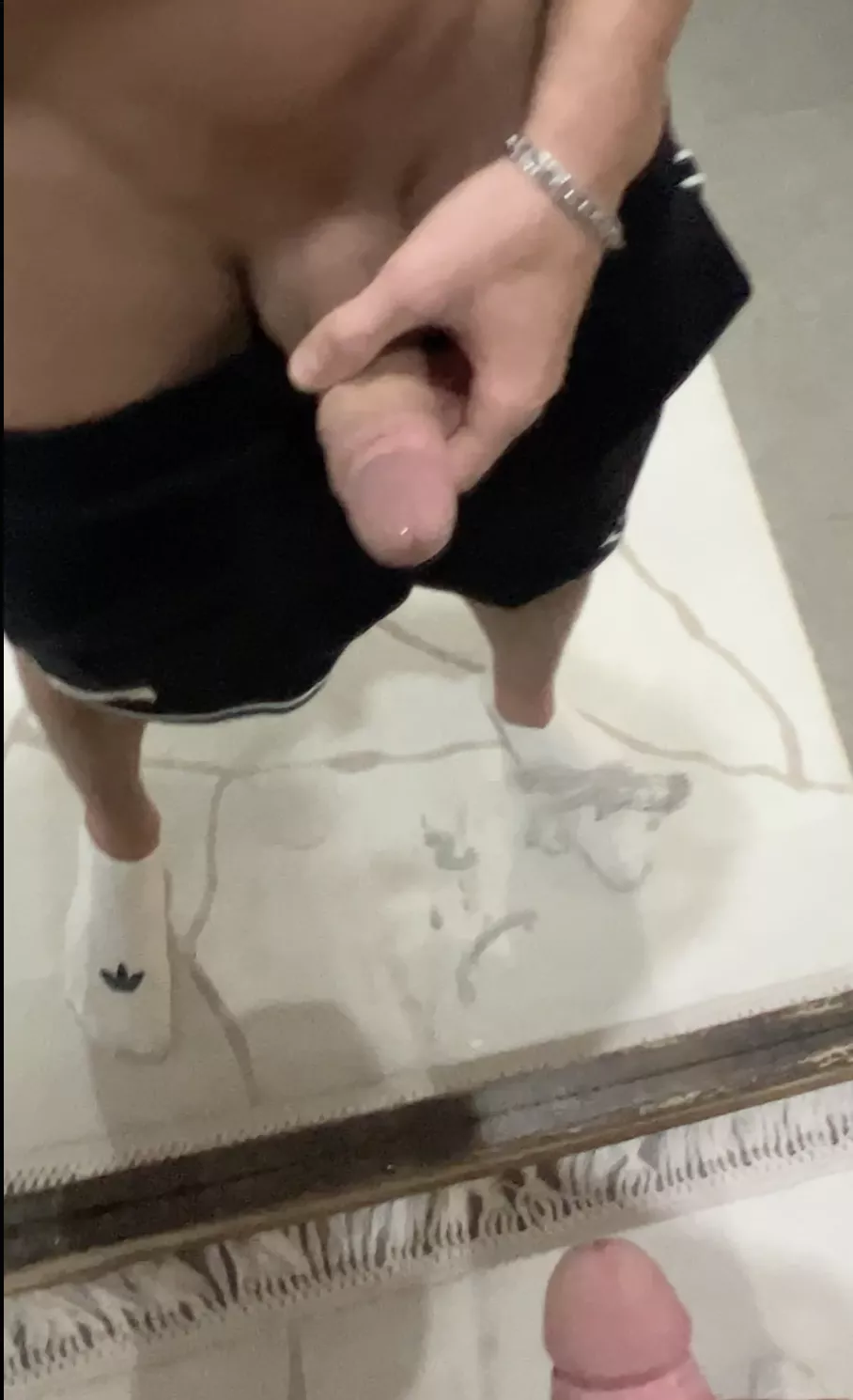 I left some yogurt on the mirror, I know you like to lick it off