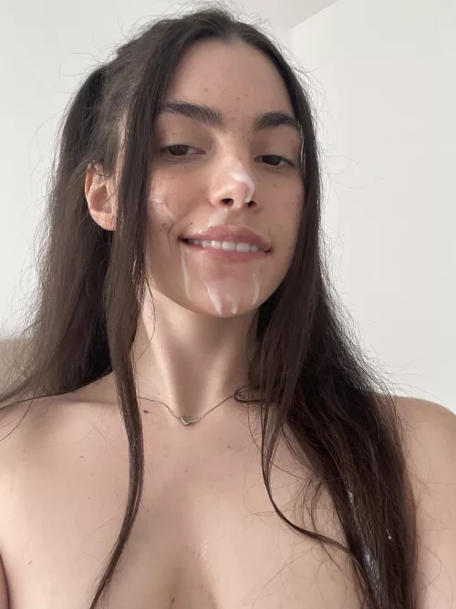 I like it when people cum on their face with their warm cum