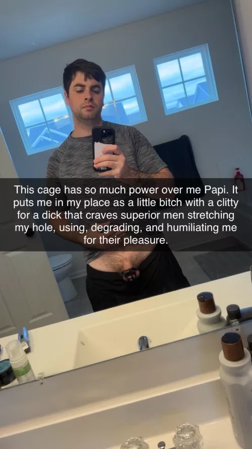 I like to think I’m masc but this cage takes that all away.