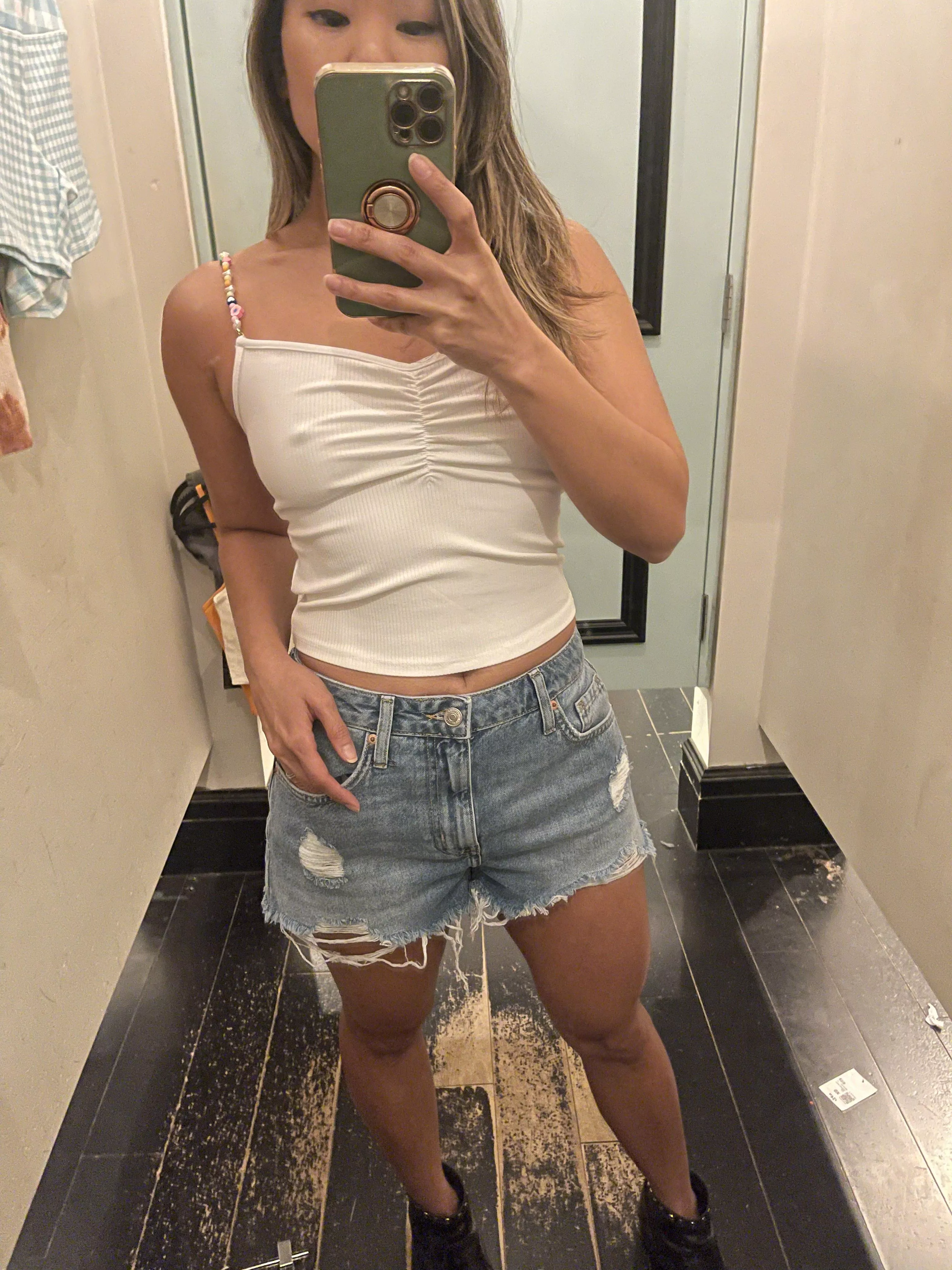 I never wear a bra when I go to the mall