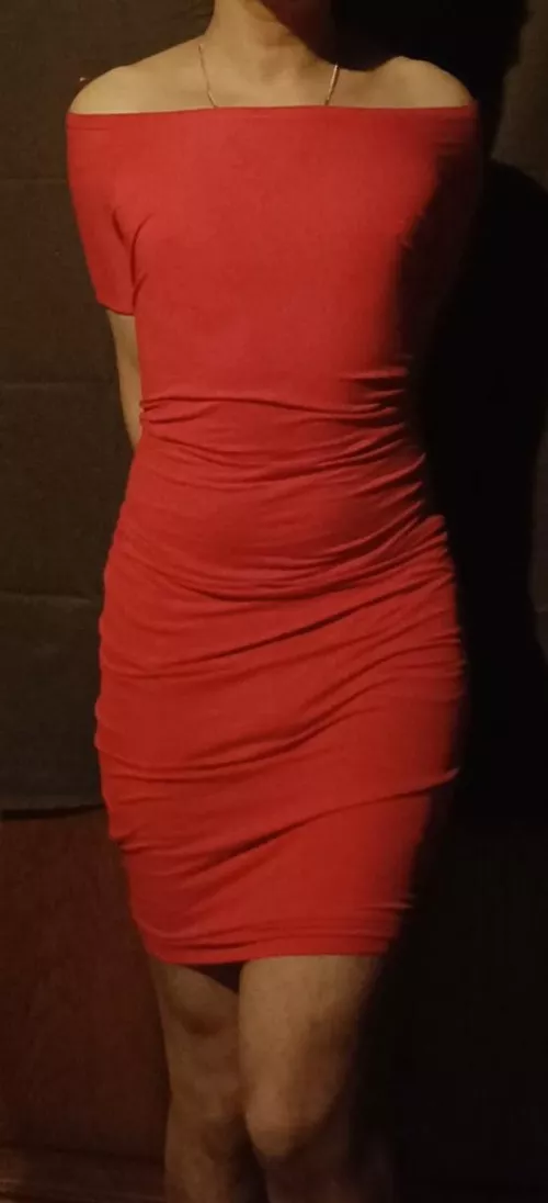 I was always ashamed and insecure about being 'born male' with a slim and curvy body. It's the first time I can appreciate my curves 😃