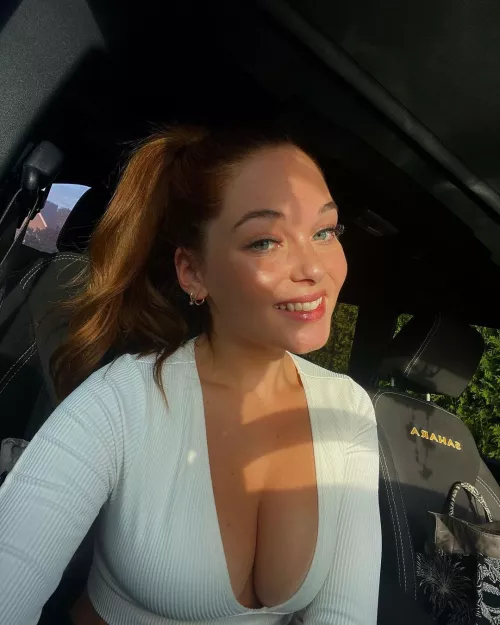 in the car