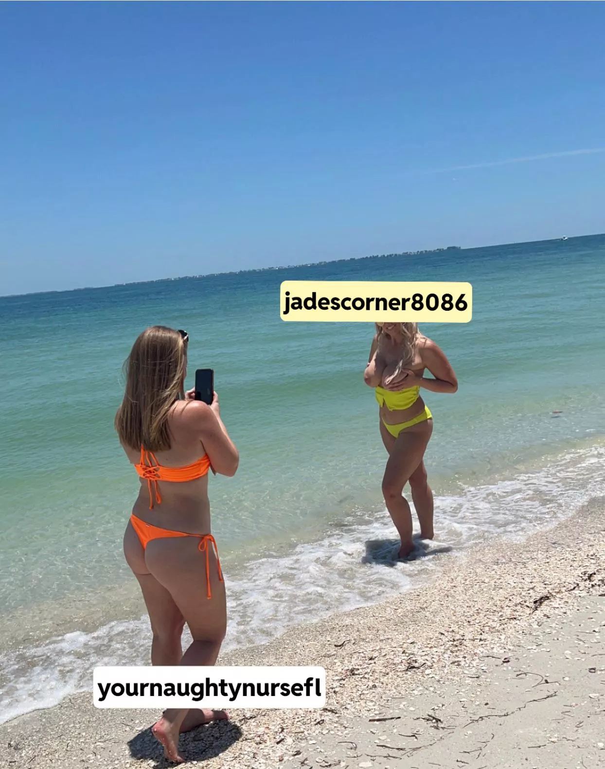 It’s always more fun with friends in a public beach