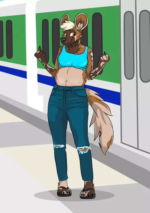 Just a wild dog mom and the trains I live and love always to work. Done by myandyiv on Etsy