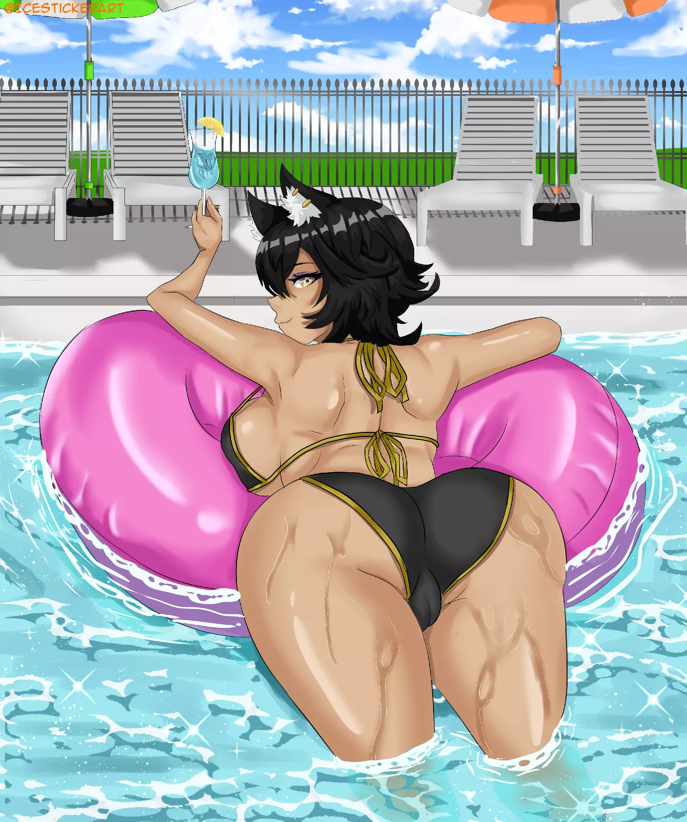 Kali's Summer Vacation + nude and SIenna alts (Icesticker)