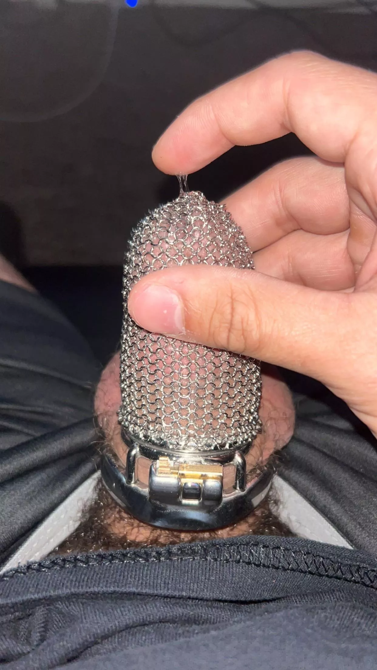 Locked in my new cage🔐☺️