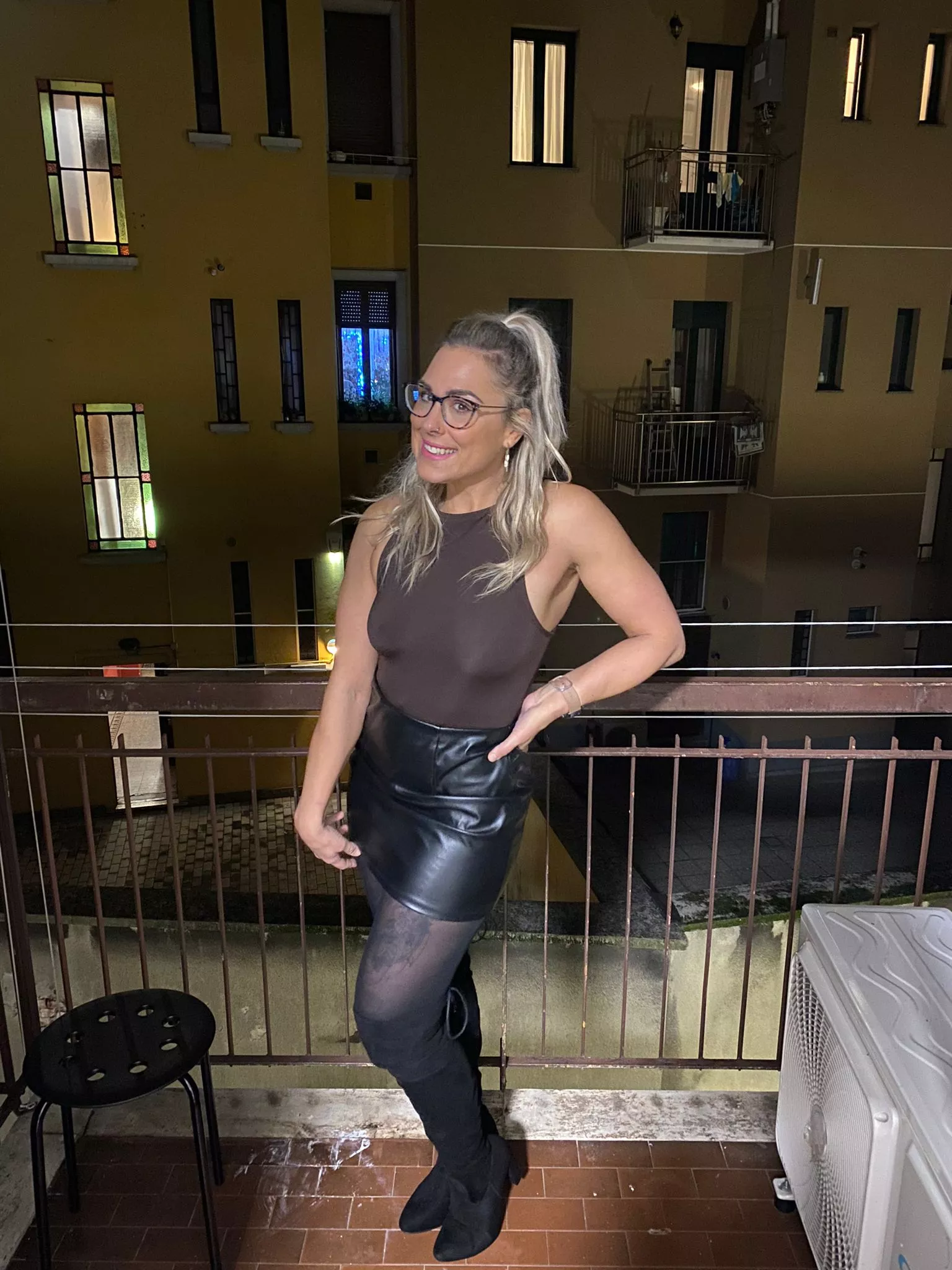 Love wearing short skirts and tights in the winter