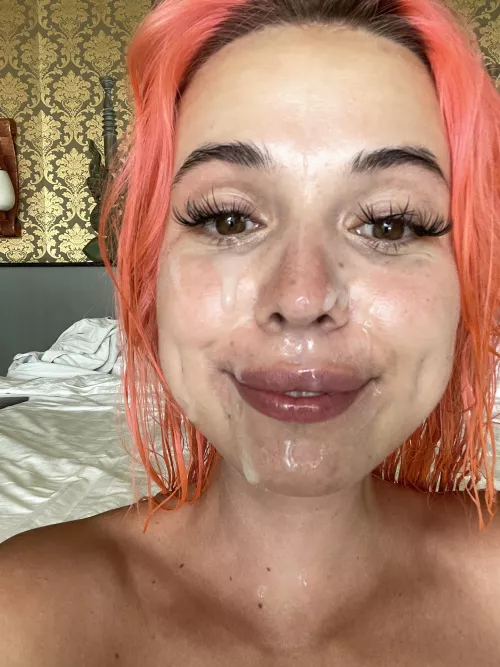 Lovely cum covered face