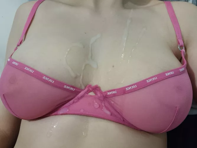 Over my cute pink bra