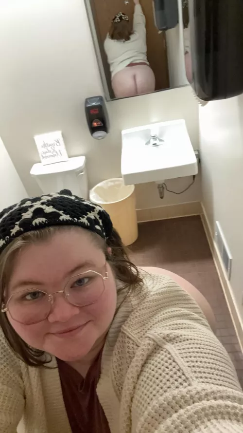 Should I completely strip in the work bathroom?