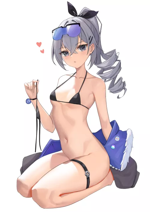 Silver Wolf bikini and bottomless [Honkai Star Rail)]