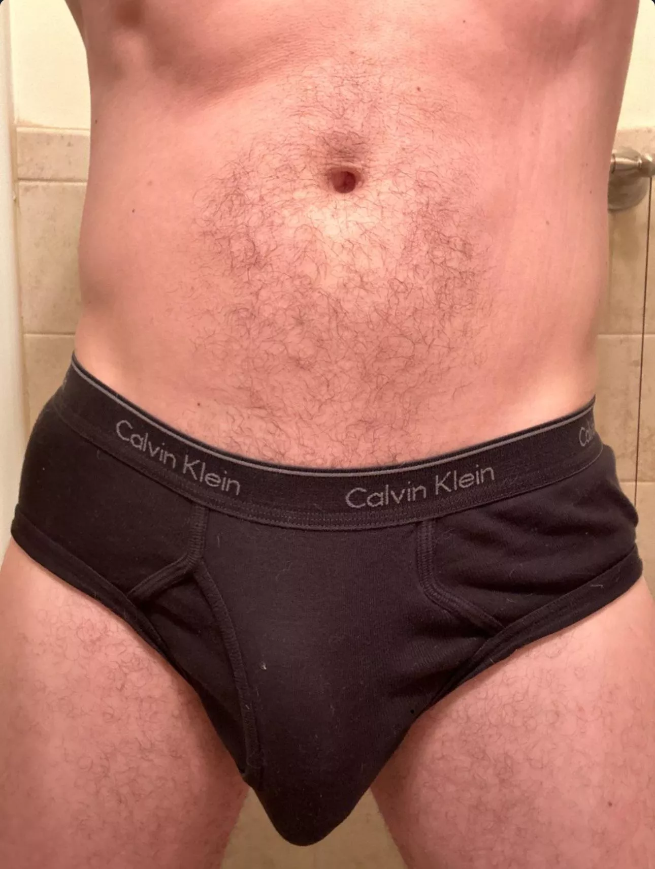What do you think of my bulge in these black CK briefs?