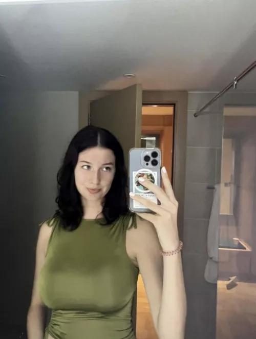 What fabric is her top?