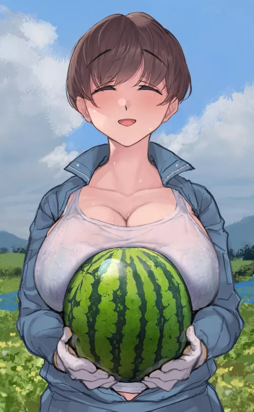 Which one is bigger that watermelon or mommy's melons?