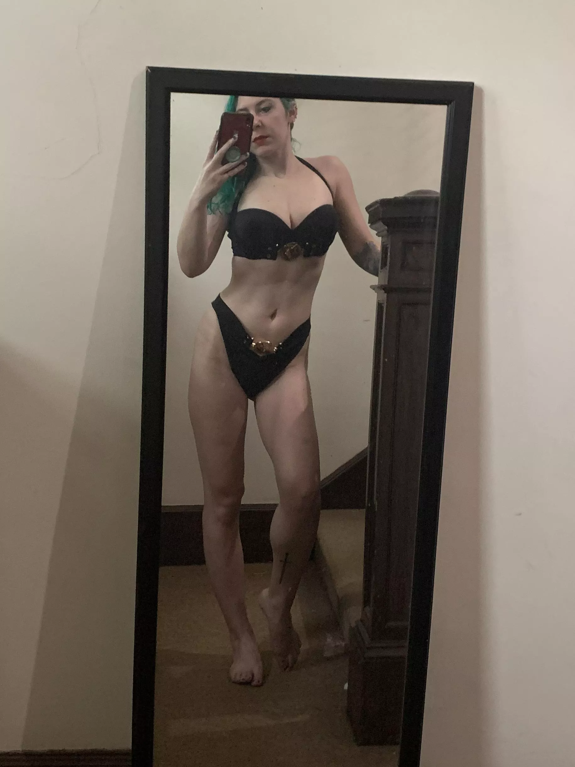 Black and gold bikini