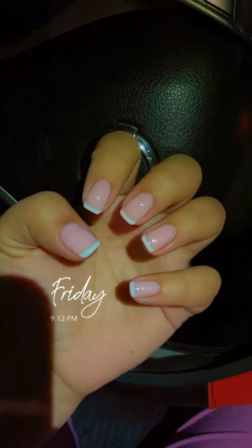 French set on natural nails 💅🏽
