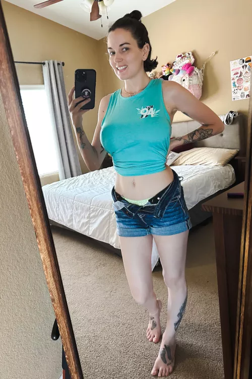 Guys, does this show? Going braless and feeling so free right now!