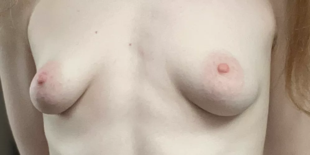 Let my small tits with areolas be the reason you're hard today 😈