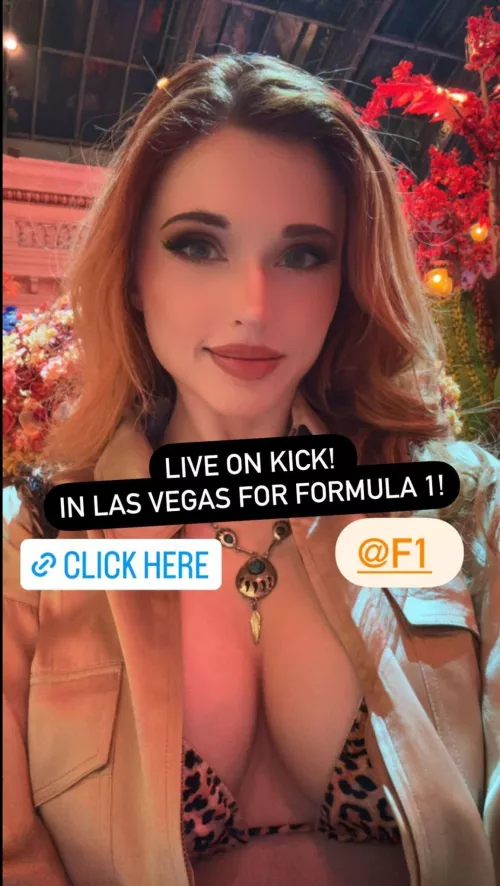 LIVE ON KICK IN VEGAS FOR FORMULA 1! - KICK.COM/AMOURANTH - SHE'S LIVE RIGHT NOW!