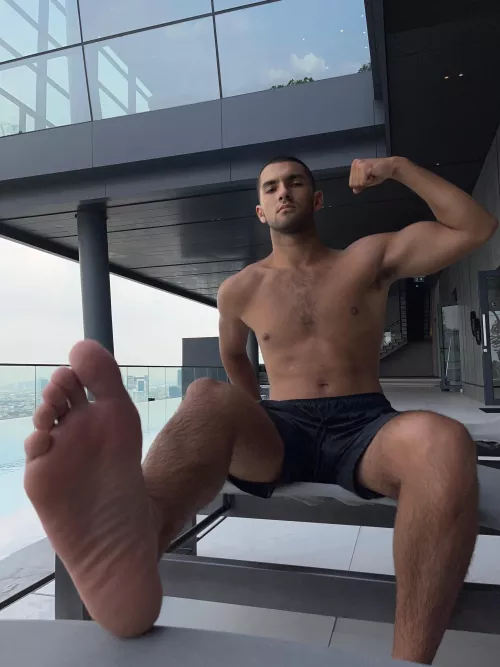 My feet or my armpits? Both ways you’re worshiping it boy