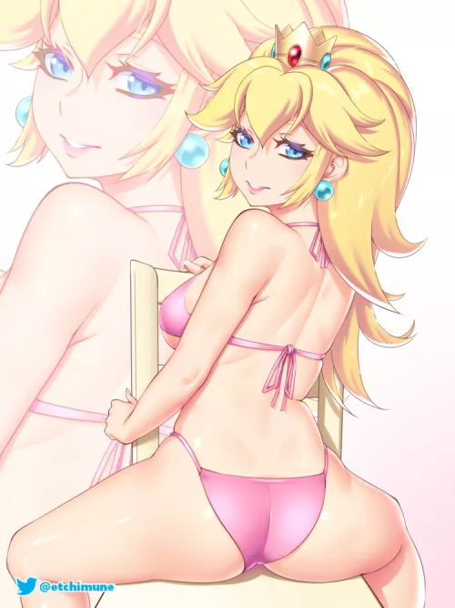Peach in a bikini