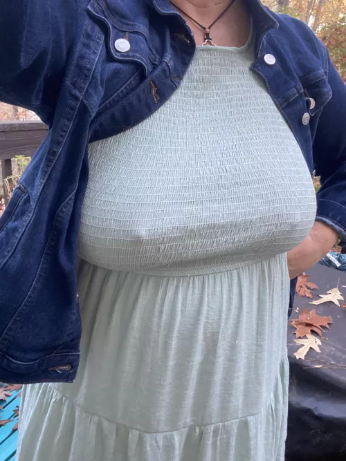 Preparing to go out.