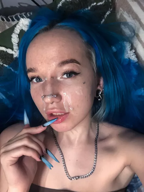 Selfies with cum on your face