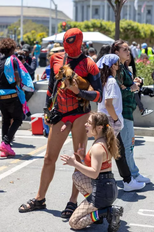 Spiderman and his goo shooter strike again