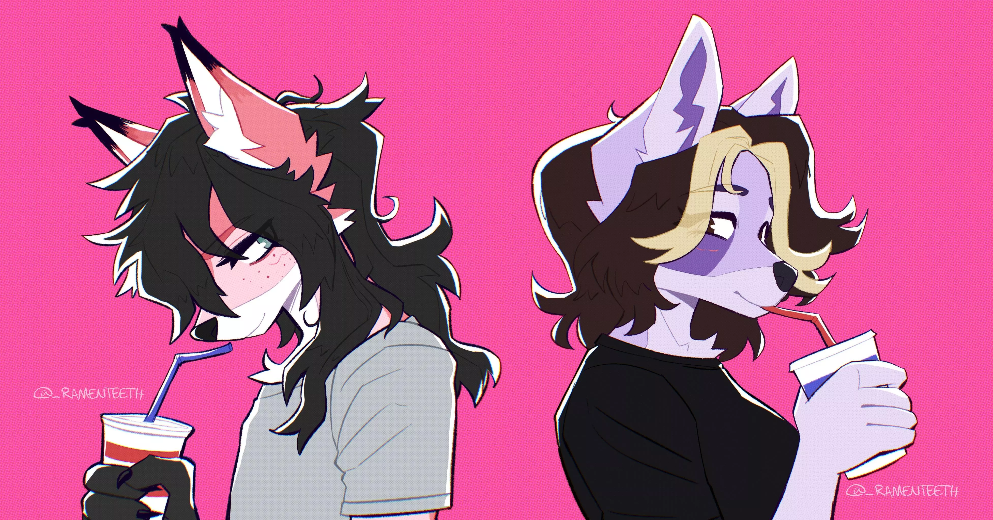 Besties >:U (art by me)