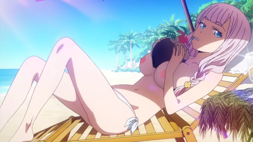 chika relaxing with tits out