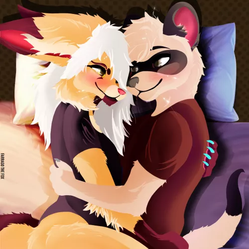 Cuddle With a Friend (art by me)