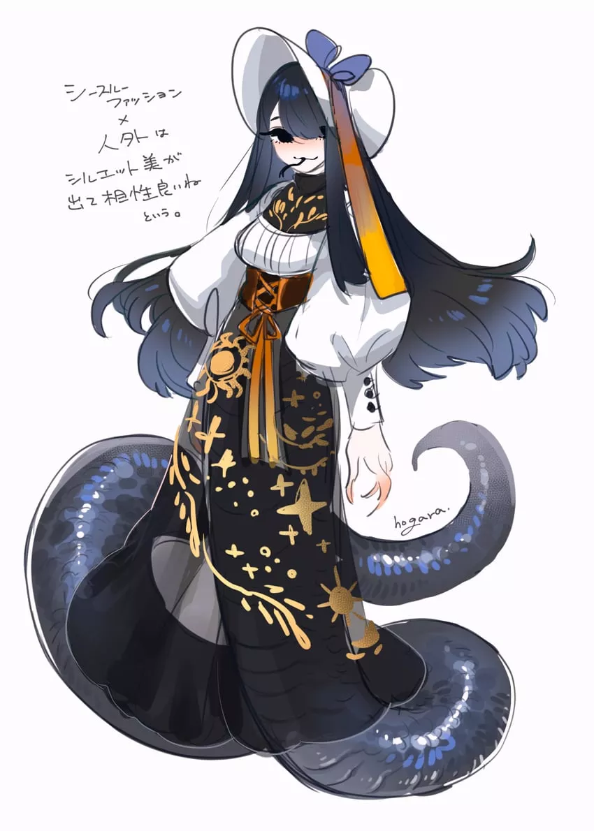 cute lamia in a cute dress