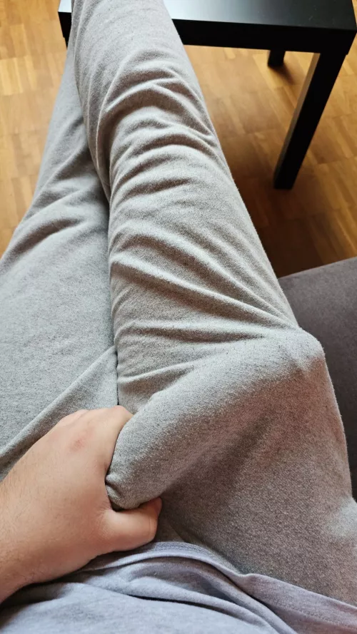 Freeballing in my graysweatpants. What u think?