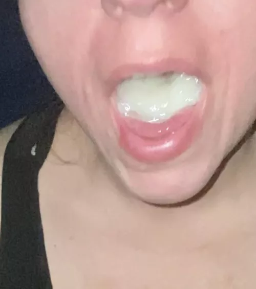 Got a huge mouthful! Damn!