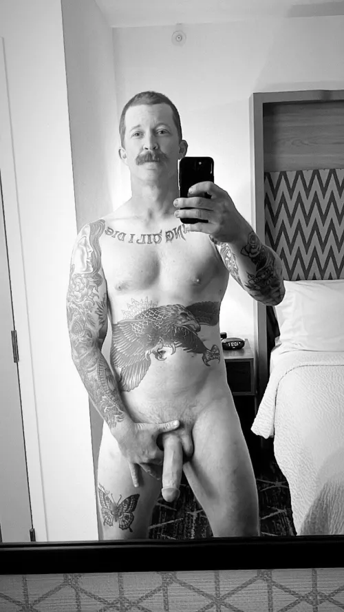 I’m not sure how hot..but i do have tattoos. Oh, and here’s my dick.