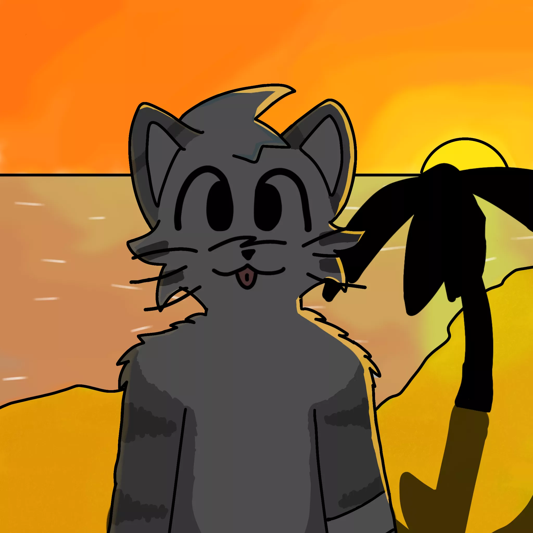 Just a silly cat on the beach :3