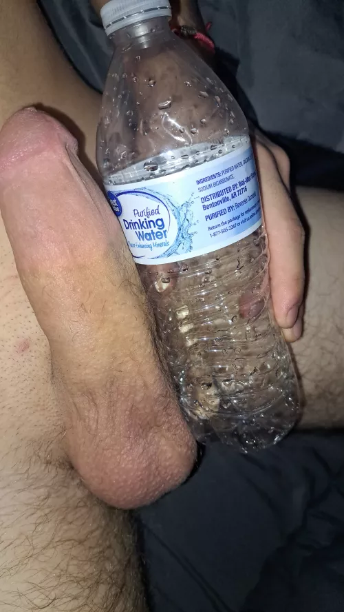 My cock compared to a water bottle, what do you think?