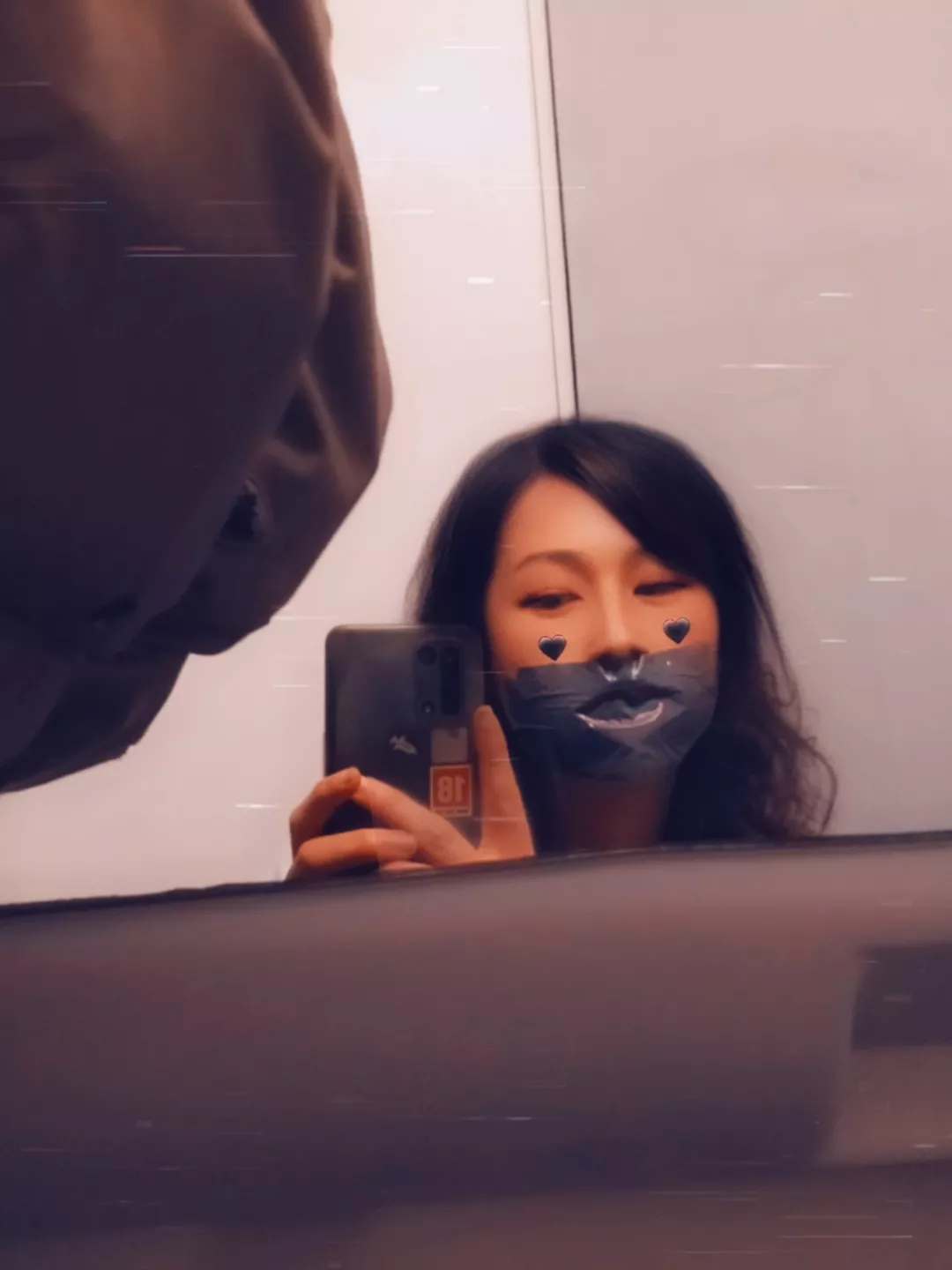 train tape gag selfie