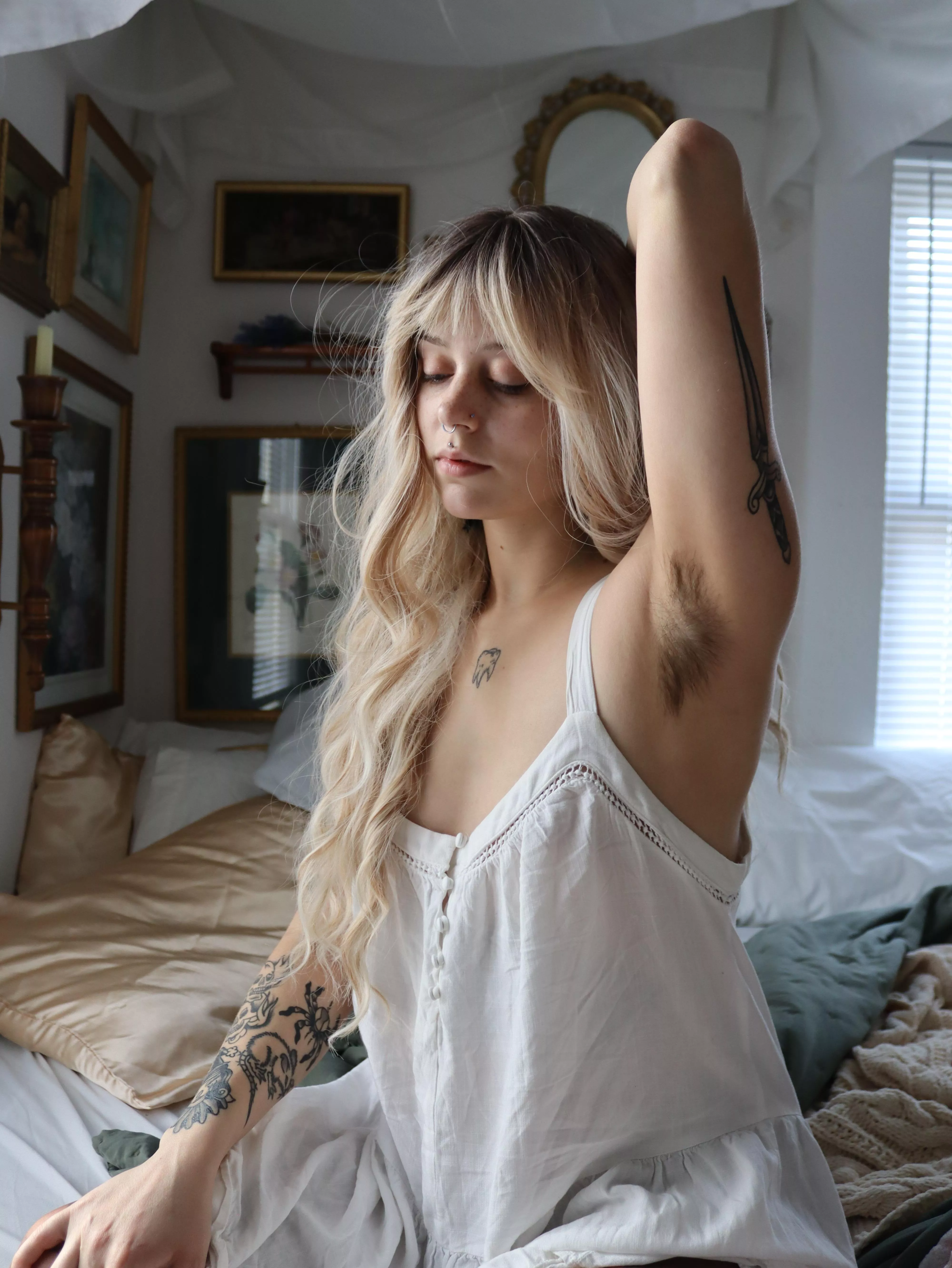 Armpit hair on women is divine, beautiful, feminine, & sexy and that is not up for debate!